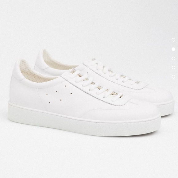 Zara Shoes Zara 0 Leather White Sneakers Poshmark